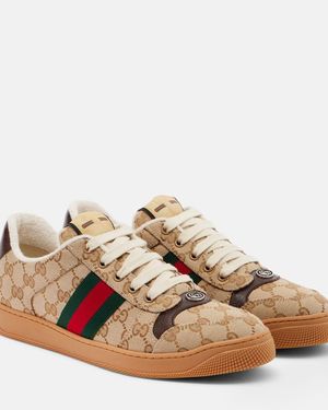 Gucci Screener Gg Canvas Trainers - Brown