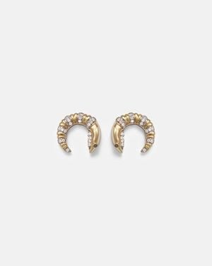 Yvonne Léon Ecrevisse 9Kt Earrings With Diamonds - White