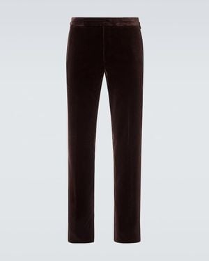 Ralph Lauren Gregory Cotton Velvet Suit Trousers - Black