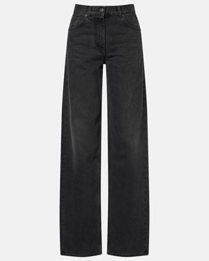 The Row Clair High-Rise Straight Jeans - Black
