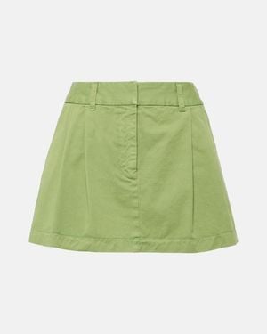 Stella McCartney Cotton Canvas Miniskirt - Green