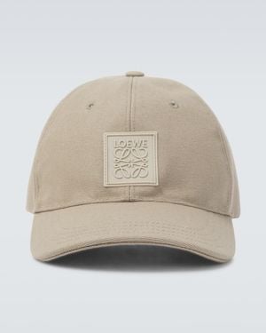 Loewe Anagram Cotton Canvas Baseball Cap - Natural