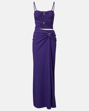 Christopher Esber Cutout Ruched Maxi Dress - Purple