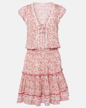 Poupette Anais Floral Minidress - Pink