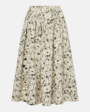 Proenza Schouler Label Austin Cotton Poplin Midi Skirt - Natural