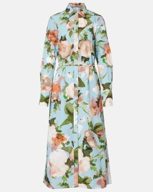 Erdem Floral Shirt Dress - White