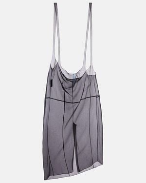 Prada Sheer Midi Skirt - Grey