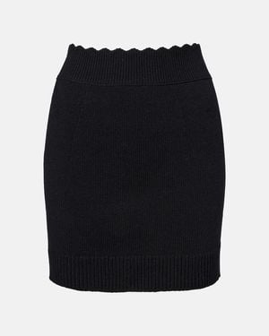 Chloé Ribbed-Knit Wool And Cashmere Miniskirt - Black