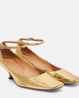 Calvin Klein Pumps Anna Aus Metallic-Leder - Natur