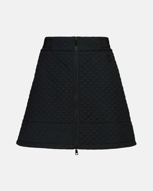 Moncler High-Rise Quilted Miniskirt - Black