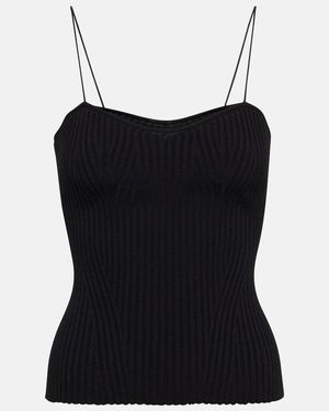 KHAITE Ziggy Ribbed Top - Black
