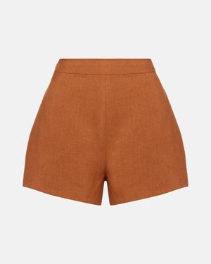 Posse Perri Linen Shorts - Brown