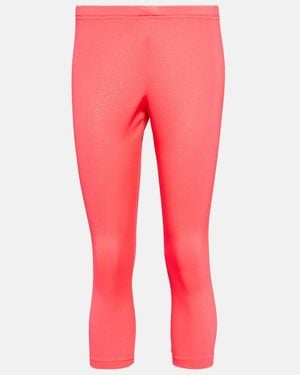 Junya Watanabe High-Rise Cropped Leggings - Red