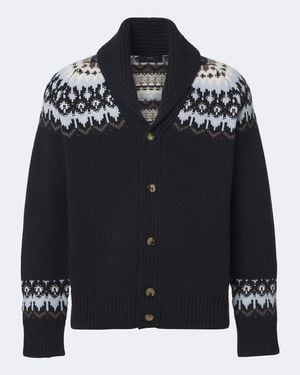 arch4 Mr Frostvale Fair Isle Cashmere Cardigan - Black