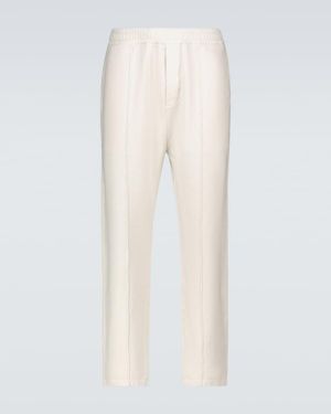 Prada Garment-Dyed Cotton Joggers - White