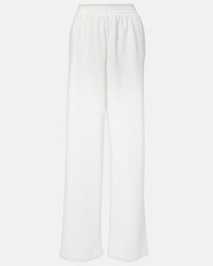 Wardrobe NYC Jersey Wide-Leg Trousers - White