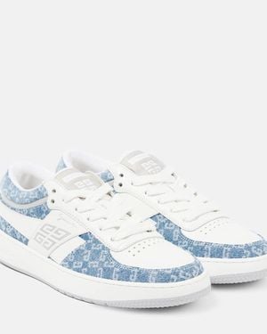 Givenchy Sneakers G Move Aus Leder Und Denim - Blau