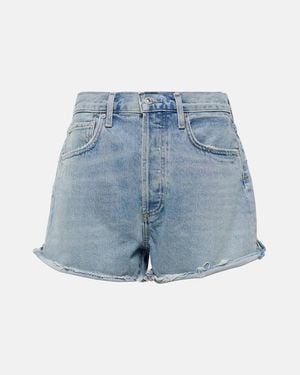 Citizens of Humanity Marlow Mid-Rise Denim Shorts - Blue