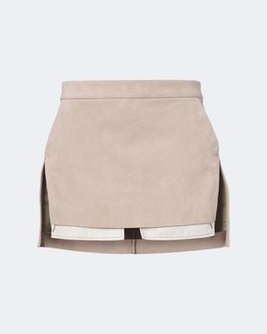 Rick Owens Minifalda Fog De Ante - Neutro