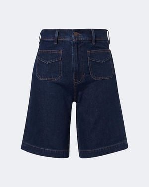 Veronica Beard Carter Denim Bermuda Shorts - Blue