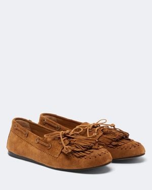 Isabel Marant Segelschuhe Fersi Aus Veloursleder - Braun