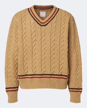 Visvim Jersey Collegia De Lana Y Cachemir - Neutro