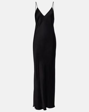 Isabel Marant Nevana Satin Maxi Dress - Black