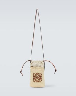 Loewe Paula's Ibiza Anagram Woven Bucket Bag - Metallic
