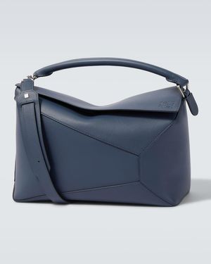 Loewe Tote Bag Puzzle Edge Large Aus Leder - Blau
