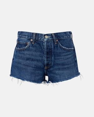 Agolde Shorts Parker De Denim - Azul