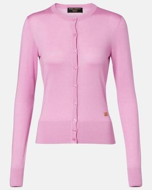Dolce & Gabbana Cardigan Aus Kaschmir Und Seide - Pink