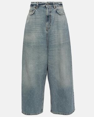 Balenciaga Wide-Leg Jeans - Blue