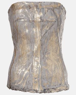 Rick Owens Denim Bustier - Grey