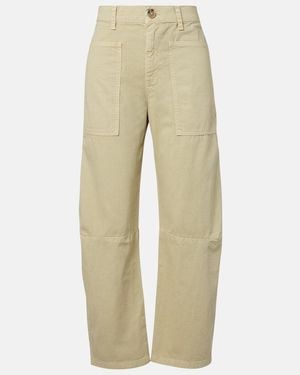 Velvet Brylie Cotton Twill Barrel-Leg Pants - Natural