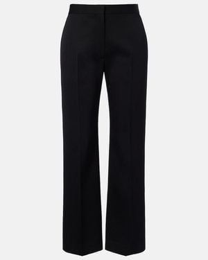 The Row Trino Wool Straight Pants - Blue