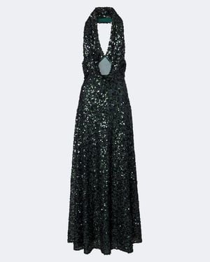 Christopher Esber Sequined Halterneck Gown - Black