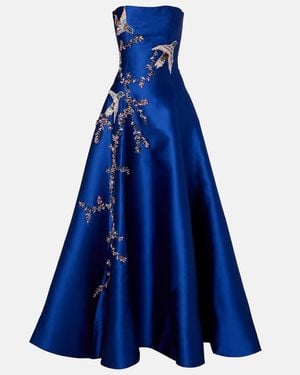 Costarellos Vestido Bustier De Fiesta Mavia Adornado - Azul