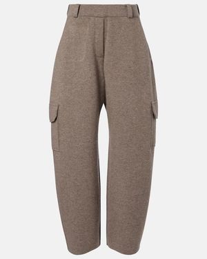 Lisa Yang Azaria Cashmere Cargo Trousers - Brown