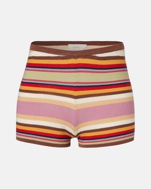 Faithfull the Brand Playa Striped Shorts - Red