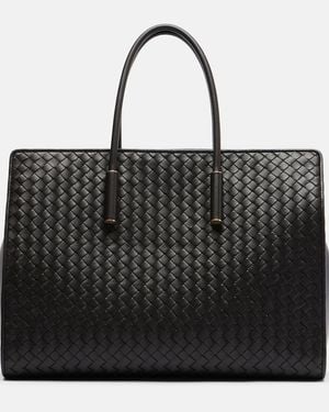 Bottega Veneta Tote Bag Barbara Medium Aus Leder - Schwarz