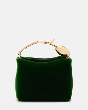 Erdem Bolso Bloom Micro De Terciopelo - Verde