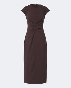 Veronica Beard Vestido Midi June De Crepe - Morado