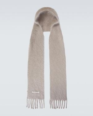 Acne Studios Schal Aus Mohair Und Wolle - Weiß