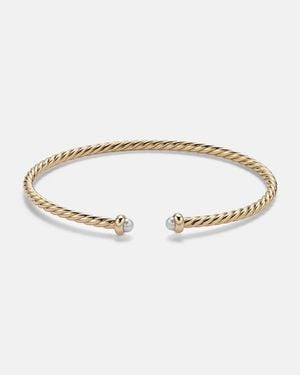 David Yurman Armreif Cablespira Flex Micro Aus 18Kt Gelbgold Mit Suesswasserperlen - Mettallic