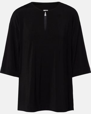 Max Mara Giglio Keyhole Oversized Top - Black