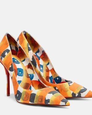 Christian Louboutin Pumps Miss Z 100 Aus Crepe - Orange