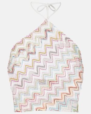 Missoni Zigzag Lame Top - White