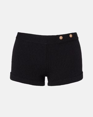 Isabel Marant Diha Knitted Wool-Blend Shorts - Black