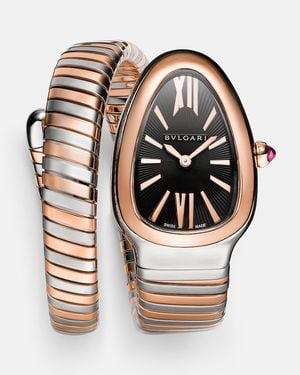 BVLGARI Serpenti Tubogas 35Mm 18Kt Rose And Stainless Steel Watch - Metallic