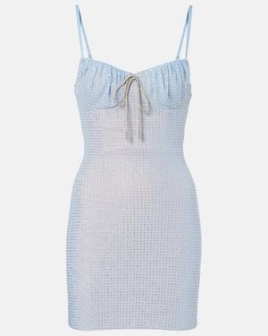 Area Crystal-Embellished Minidress - Blue